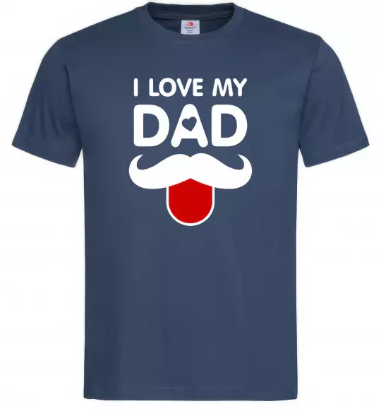 Чоловіча футболка I love my dad exclusive Темно-синій фото