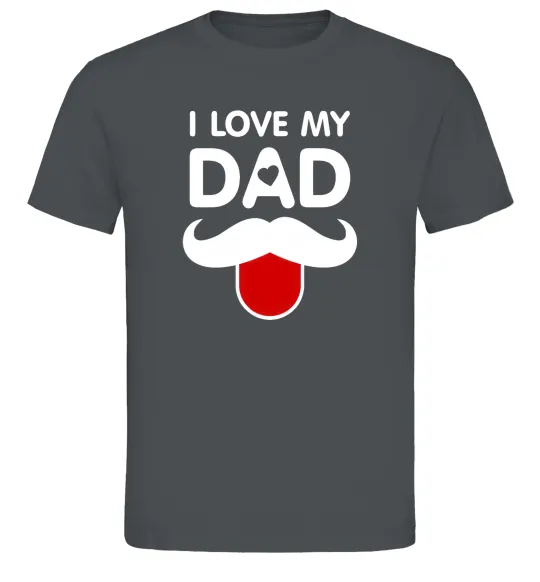 Чоловіча футболка I love my dad exclusive Графіт фото