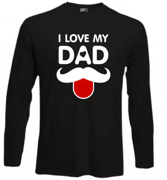 Лонгслив I love my dad exclusive Черный фото