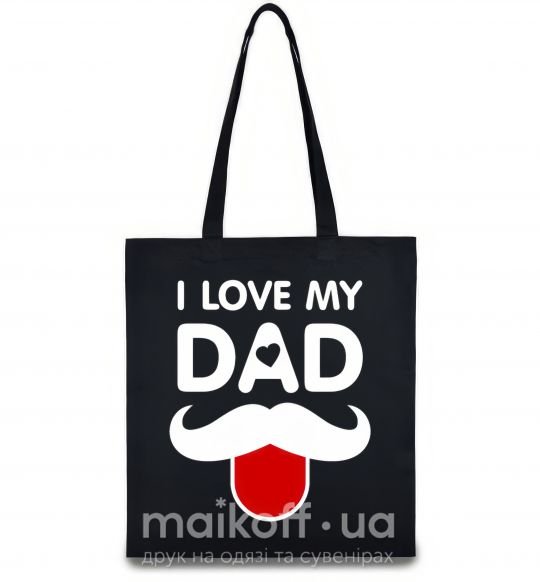 Эко-сумка I love my dad exclusive Черный фото