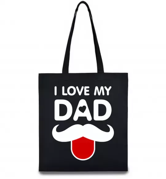 Эко-сумка I love my dad exclusive Черный фото
