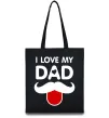 Эко-сумка I love my dad exclusive Черный фото