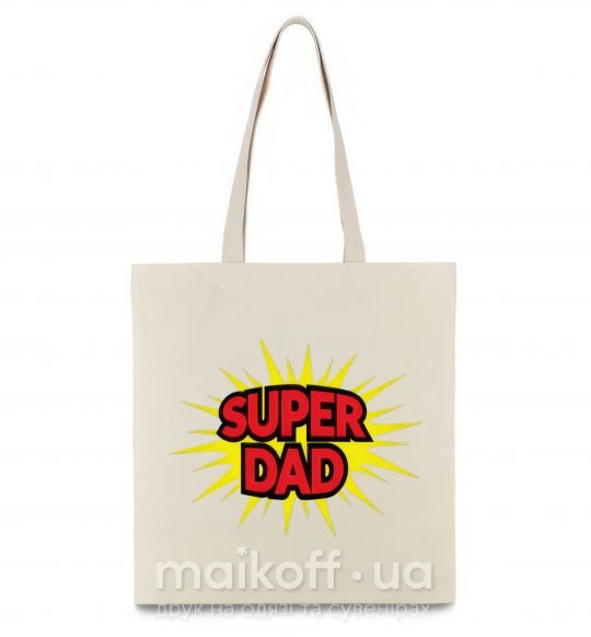 Еко-сумка Super Dad Бежевий фото