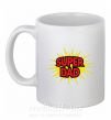 Чашка керамическая Super Dad Белый фото