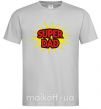 Чоловіча футболка Super Dad Сірий фото