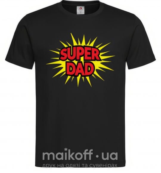 Мужская футболка Super Dad Черный фото