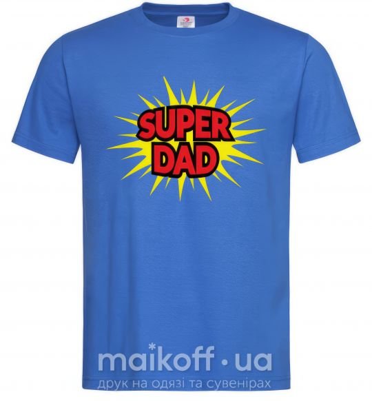 Чоловіча футболка Super Dad Яскраво-синій фото