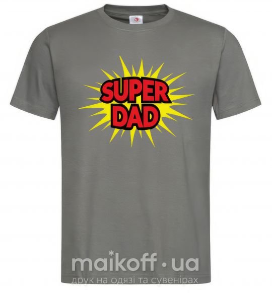 Чоловіча футболка Super Dad Графіт фото