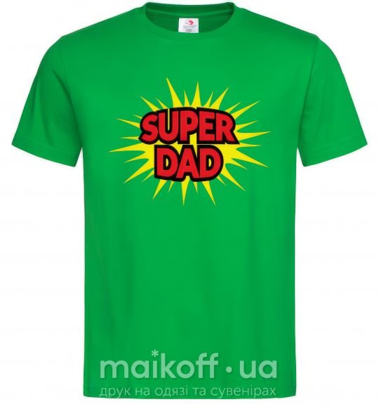 Чоловіча футболка Super Dad Зелений фото
