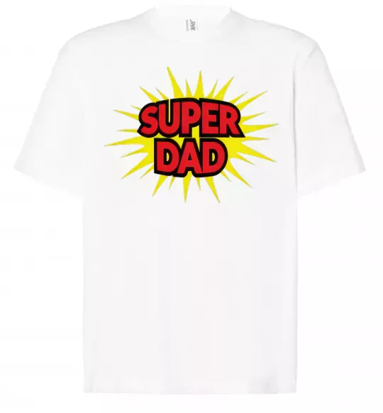 Футболка Оверсайз Super Dad Білий фото