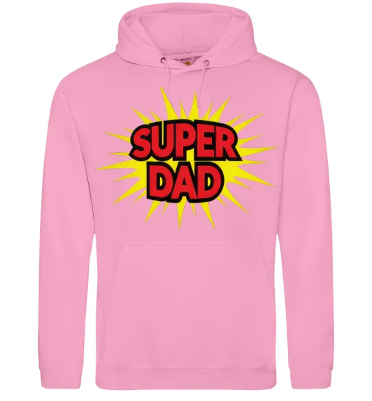 Мужская толстовка (худи) Super Dad Розовый фото