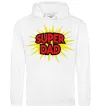 Чоловіча толстовка (худі) Super Dad Білий фото