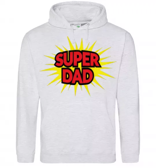 Чоловіча толстовка (худі) Super Dad Сірий меланж фото
