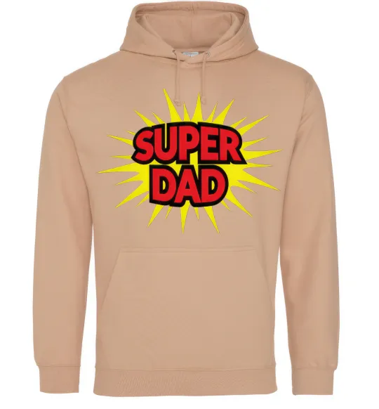 Чоловіча толстовка (худі) Super Dad Пісочний фото