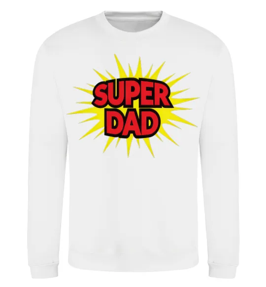 Свитшот Super Dad Белый фото