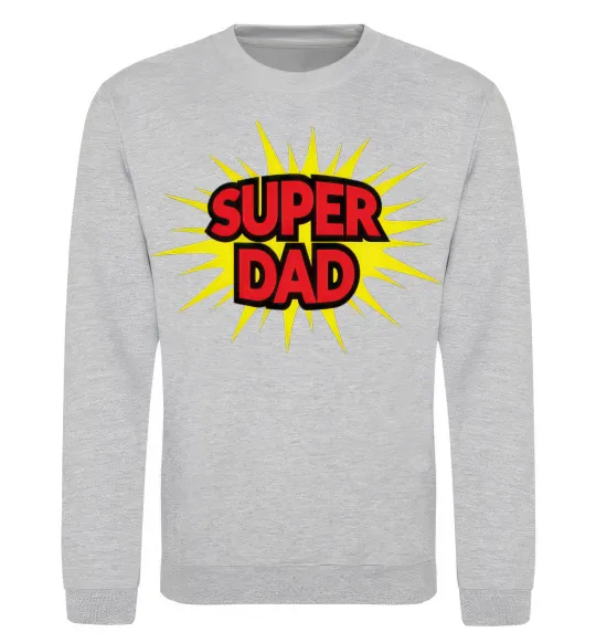 Свитшот Super Dad Серый меланж фото