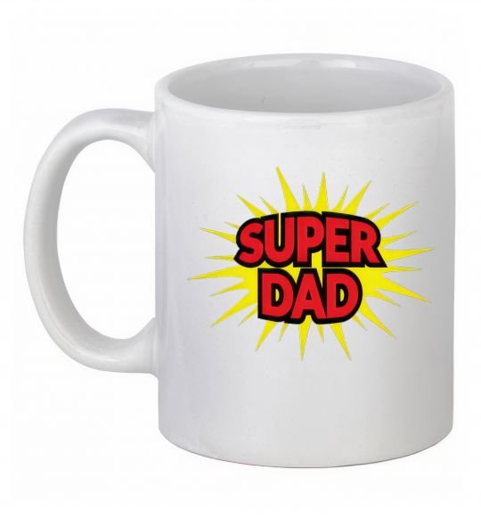 Чашка керамічна Super Dad Білий фото