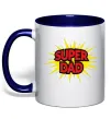 Чашка с цветной ручкой Super Dad Глубокий темно-синий Чашка с цветной ручкой Super Dad Глубокий темно-синий фото