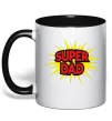 Чашка с цветной ручкой Super Dad Черный Чашка с цветной ручкой Super Dad Черный фото