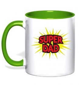 Чашка з кольоровою ручкою Super Dad Чашка з кольоровою ручкою Super Dad