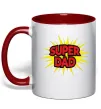 Чашка с цветной ручкой Super Dad Красный Чашка с цветной ручкой Super Dad Красный фото