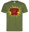 Мужская футболка Super Dad Оливковый фото