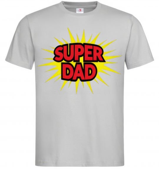 Мужская футболка Super Dad Серый фото