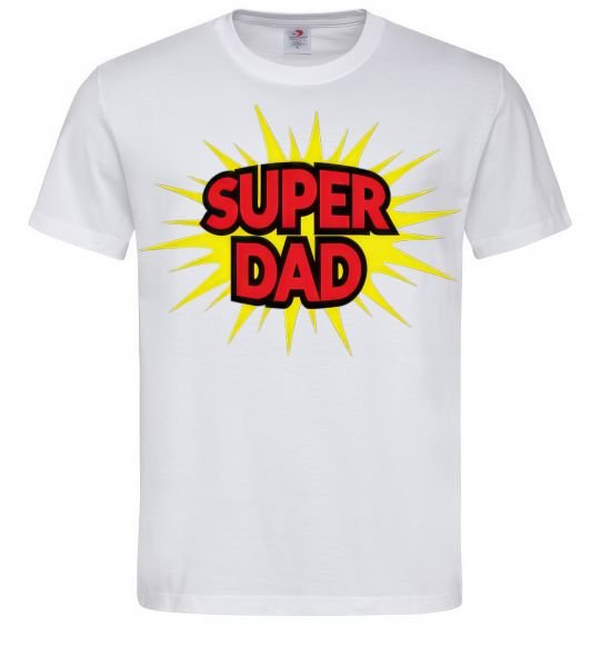 Мужская футболка Super Dad Белый фото