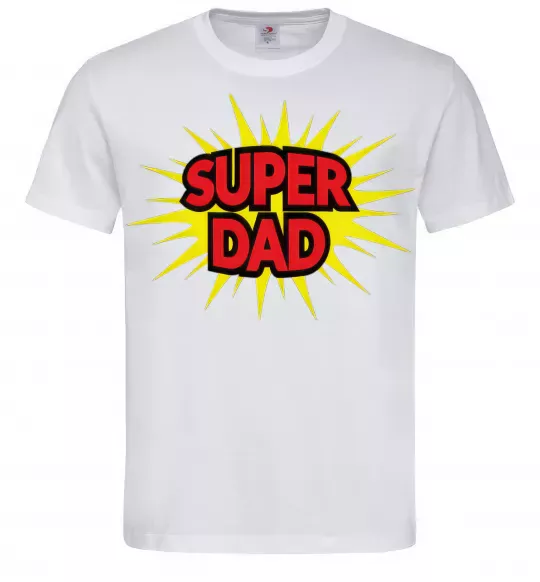 Мужская футболка Super Dad Белый фото