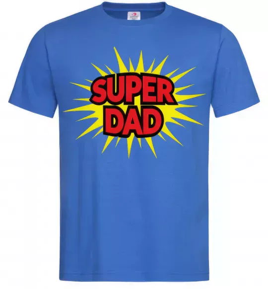 Мужская футболка Super Dad Ярко-синий фото