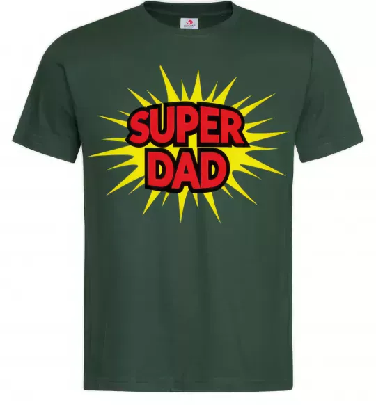 Мужская футболка Super Dad Темно-зеленый фото