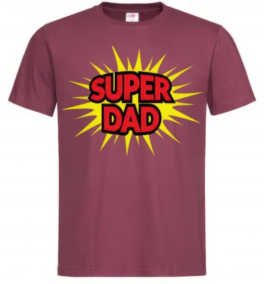 Мужская футболка Super Dad Бордовый фото