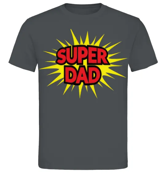 Мужская футболка Super Dad Графит фото