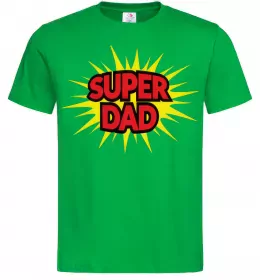 Мужская футболка Super Dad Зеленый фото