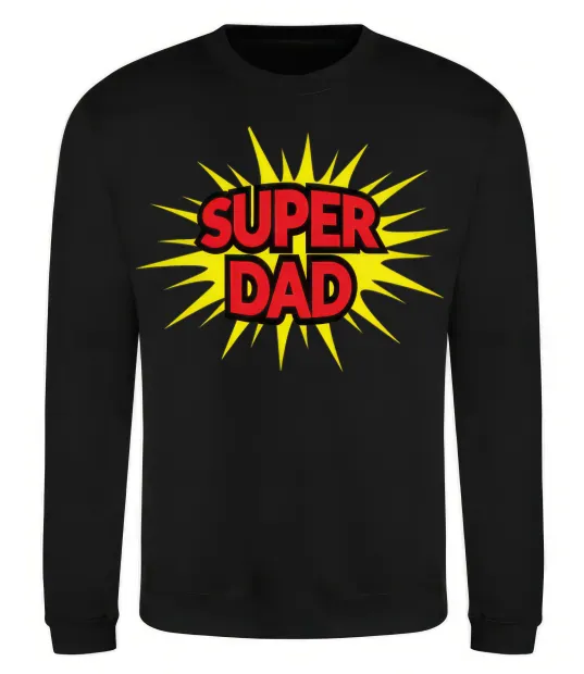 Світшот Super Dad Чорний фото