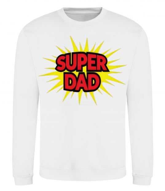 Світшот Super Dad Білий фото