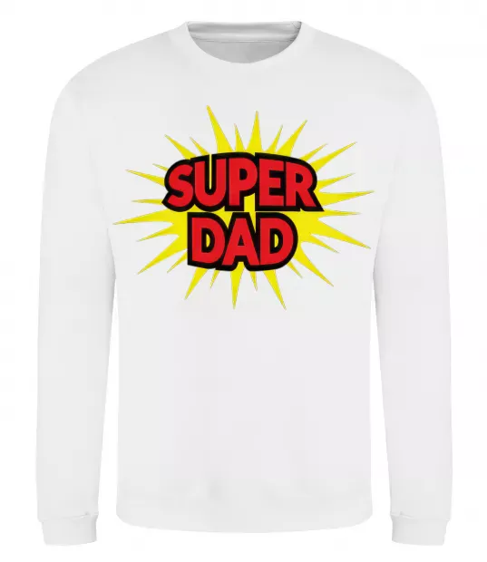 Світшот Super Dad Білий фото