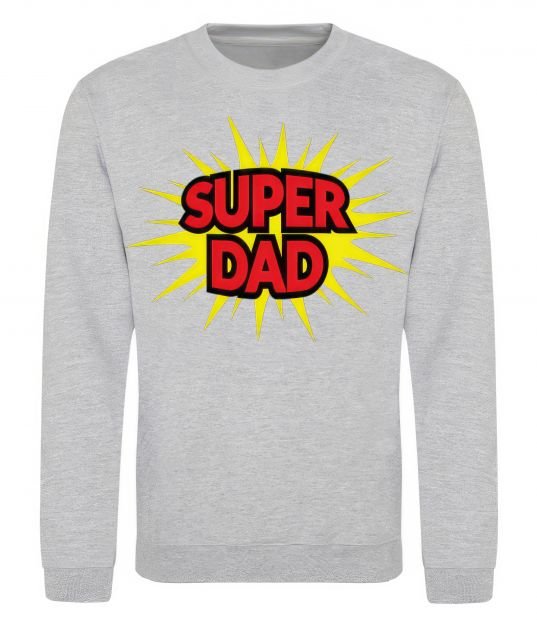 Світшот Super Dad Сірий меланж фото