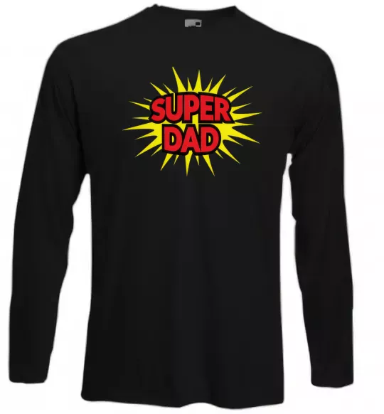 Лонгслив Super Dad Черный фото