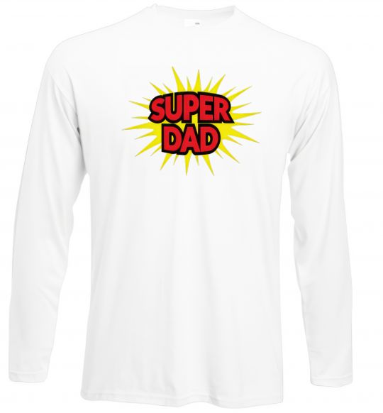 Лонгслів Super Dad Білий фото