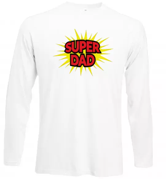 Лонгслив Super Dad Белый фото