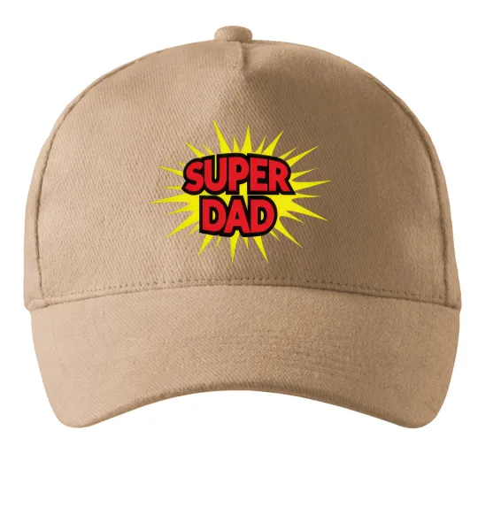 Кепка Super Dad Пісочний фото