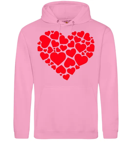 Мужская толстовка (худи) Heart with heart Розовый фото