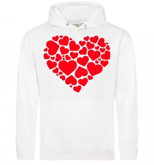 Чоловіча толстовка (худі) Heart with heart Білий фото