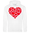Чоловіча толстовка (худі) Heart with heart Білий Чоловіча толстовка (худі) Heart with heart Білий фото