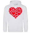 Чоловіча толстовка (худі) Heart with heart Сірий меланж Чоловіча толстовка (худі) Heart with heart Сірий меланж фото