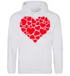 Женская толстовка (худи) Heart with heart Серый меланж фото