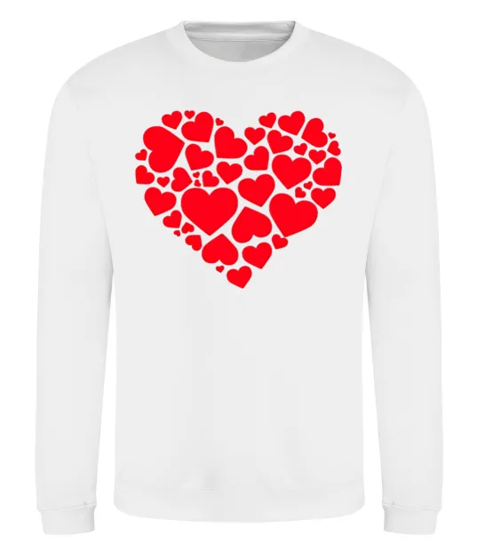 Світшот Heart with heart Білий фото