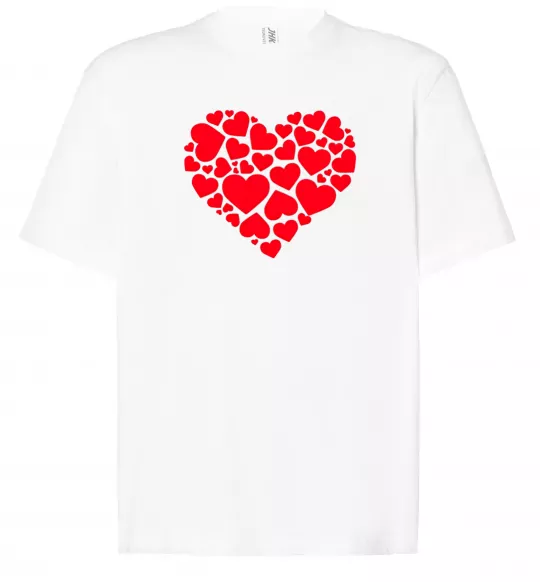 Футболка Оверсайз Heart with heart Білий фото