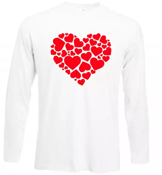Лонгслив Heart with heart Белый фото